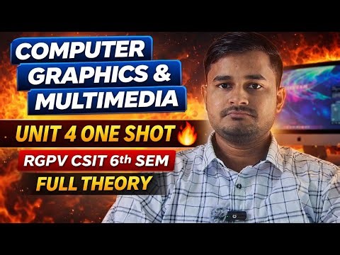 Computer Graphics & Multimedia Unit 4 One Shot 🔥 | RGPV CSIT 6th Sem | Full Revision in Hindi