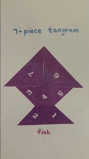 Tangram || Tangram Shapes Making Activity 7 pieces & 5 pieces || #fish #swan