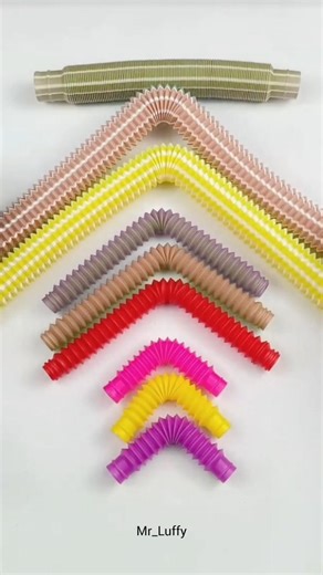 Perfectly Arranged Pop Tubes 😍✨ So Relaxing Colorful Pop Tubes Pattern 💛💚🩵💙💜 #shorts #relatable