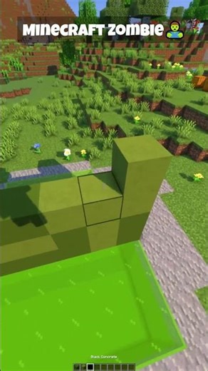 Building a Zombie Face in Minecraft🔥😮 #minecraft