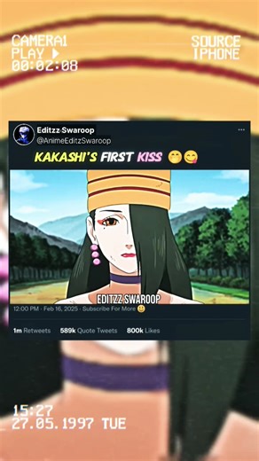 Kakashi First Kiss 😏❤️ | #sasuke #animeshorts #dragonballsuper #youtubeshorts #narutoshippuden #like