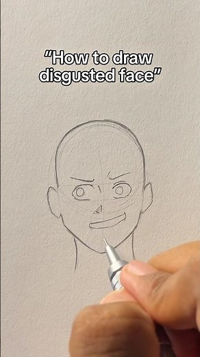 How to draw disgusted face