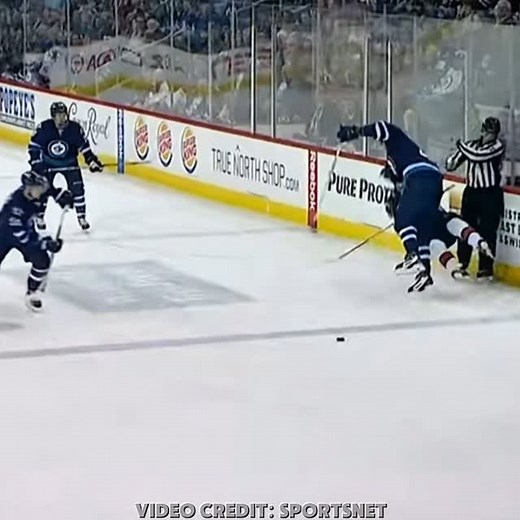 HockeyFights dot com on Instagram: "Dustin Byfuglien ➡️ Mark Stone • #HFHitOfTheDay • Jets  Senators • 2016 MAR 30 • Vid via: Sportsnet"