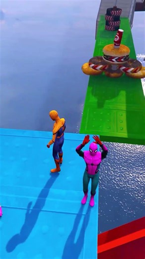 الرجل العنكبوت انقاذ باتمان Spider-Man Rescue batman vs iron man vs venom funny Game GTA 5 superhero