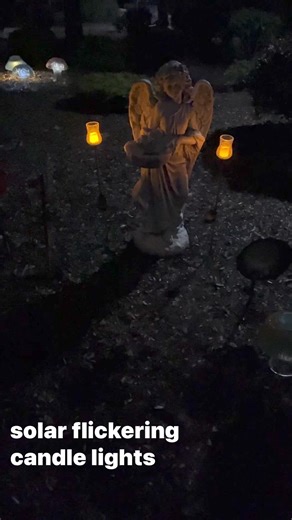 Do you live to decorate your yard with lights? Check out these solar flickering candle stakes I have in my shop!🥰🥰https://www.thecraftydecorator.com/product/solar-flickering-candle-stake-set-2/ | The Crafty Decorator