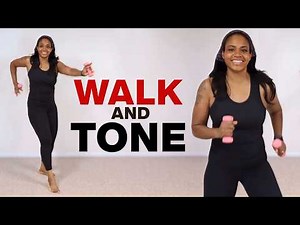 6 Min Power Walk with Dumbbells to Lose Weight and Tone Arms