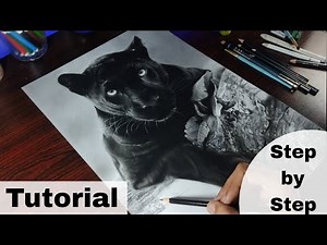 Drawing Realistic Black Panther🖤 || Part - ||