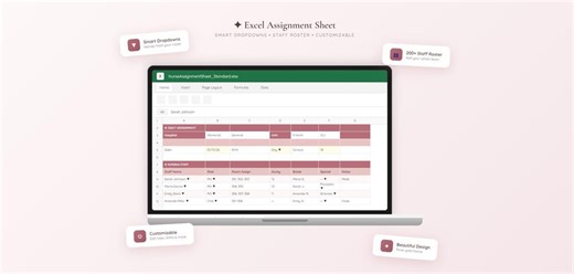 Nurse Assignment Sheet Excel Template | Charge Nurse Staffing | RN CNA Sitter Tracker | Hospital Shift Planner | Editable Spreadsheet - Etsy