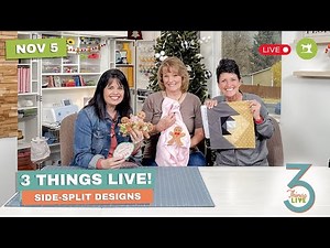 *LIVE* 3 Things Live: How to Make a Gingerbread Stuffie & Christmas Side-Split Embroidery Designs