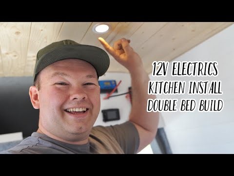 HUGE PROGRESS - Sprinter Van Conversion Week 4 - Bed, Kitchen and 12V DONE! Ep.4