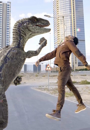 Dinosaur Showdown: Velociraptor Anime Punches