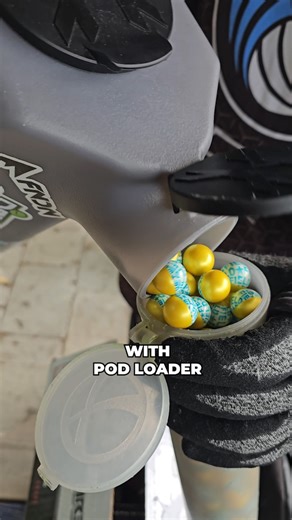 With a pod loader versus without pod loader. #paintball #miami #summer | Family Paintball Center