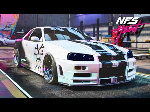 Need for speed heat Nissan skyline GT-R customisation and gameplay