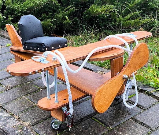 Children's Retro Biplane Airplane - Etsy