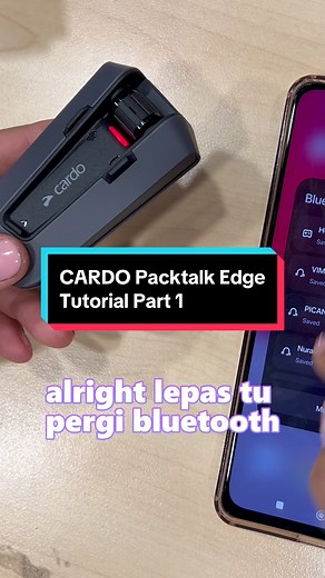 Tutorial mudah untuk pengguna Cardo Packtalk Edge. Harini kita tunjuk basic step untuk on , connect dengan phone (by Bluetooth) and Apps Cardo Connect. Stay Tuned untuk next tutorial kita dan komen soalan korang di bawah tau ! #CardoDNA #RideConnected #InnovationOnTheRoad #SerdangMotorcycle #IntercomCardo #IntercomAffordable #BluetoothIntercom #CardoPacktalkEdge #CardoSpirit #serdangmotorcycleintercom