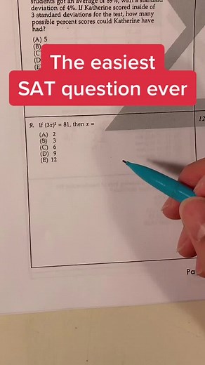 Solving the Easiest SAT Math Question with Mental Math