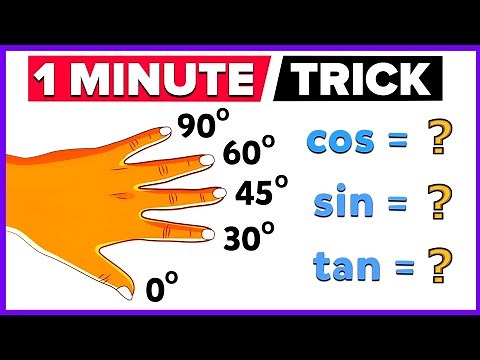 Trick to Find Trigonometric Values | Trigonometirc Angles