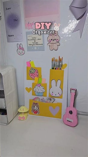 DIY organiser easy 💕 | diy organiser from paper| paper craft tutorial | diy school supplies
