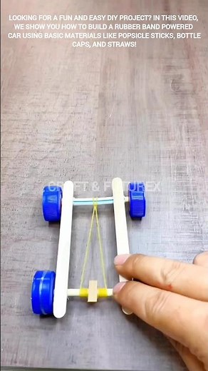 How to make a DIY rubber band powered car. #ytshorts