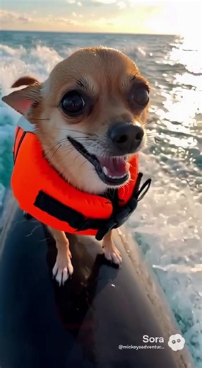 Mickey found some amazing friends🐬 #dolphin #dog #mickey #fyp #dogsoftiktok