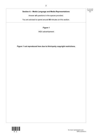 AQA GCSE Media Studies Paper 1 2025 Question Paper