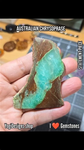 Australian Chrysoprase Statement Slice