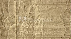 Wrinkled cardboard texture background looped animation design template blank with place for text