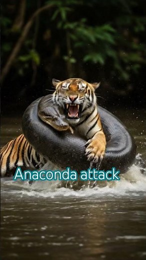 Anaconda vs Tiger | Jungle Ka Asli Mahayudh #DreamScreenAI #reelschallenge #anaconda #tiger