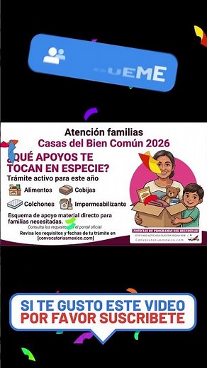 📌🤑¡Atención familias! Trámite disponible programa Casas del Bienestar Común 2026