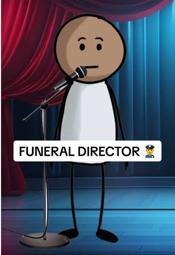 Funeral Director Humor in Animated Style