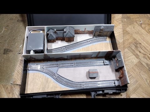 Model Railway Layout in a case 3rd attempt for transport by motorbike