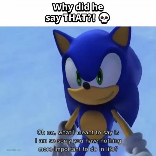 Sonic's INSANE insult 💀 #sonic #memes