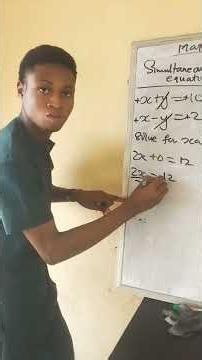 learning how to solve simultaneous equations using elimination methods