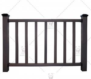 [Hot Item] Exterior Garden Park Stair Railing WPC Wood Plastic Composite Handrail WPC Outdoor Balustrade