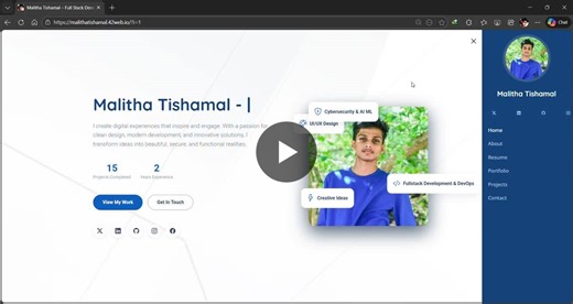 #fullstackdeveloper #devops #ai #cybersecurity #portfoliowebsite #webdevelopment #frontend #backend #php #mysql #react #tailwindcss #javascript #projects #innovation #professionalgrowth #codinglife… | Malitha Tishamal