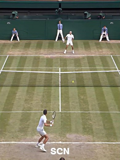 Federer vs Djokovic grass court magic 🔥