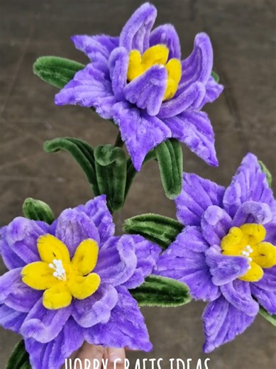 DIY Purple Fuzzy Flower Tutorial