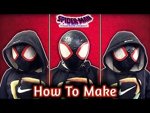 How To Make Miles Morales Mask With Paper | Diy Spider Man Mask from Across The Spider Verse