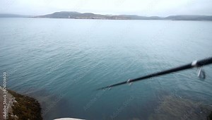 haddock on a rod on sea fishing in Scandinavia