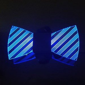 [Hot Item] Fashion New Acrylic Luminous Bow Tie Bar Carnival Bungee Party Future Science and Technology Luminous Bow Tie Props