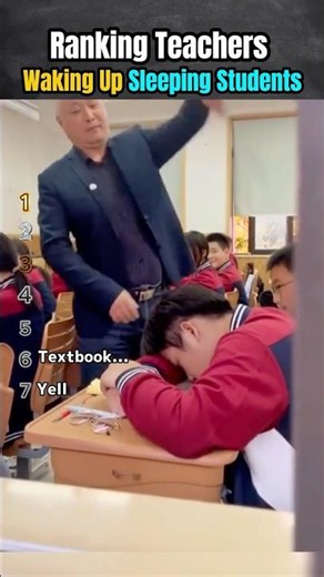 Ranking Teachers Waking Up Sleeping Students #shorts