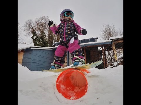 The Backyard Toddler Snowboard Sessions (18 months old)