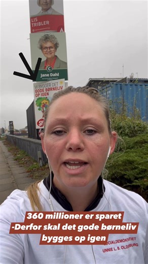 😡 Jeg blev simpelthen nødt til at stoppe op på min løbetur i morges. Jeg ser en valgplakat, hvor der står: "Vi bygger det gode børneliv op igen." ...OP IGEN?! Jeg bliver SÅ sur, rasende og oprigtigt ked af det på vores børns vegne. Hvorfor? Fordi der er blevet sparet over 360 MILLIONER kroner på børne- og ungeområdet i denne byrådsperiode. 360 MILLIONER! selvfølgelig skal det "bygges op igen", når man selv har været med til at rive det ned. Det kan man simpelthen ikke være bekendt. Og når jeg s