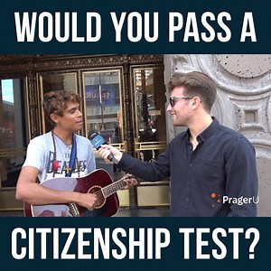 1.6M views · 3K reactions | To become a United States citizen, you have to pass a citizenship test. Will Witt recently took to Hollywood Boulevard to find out how well Americans really know their country by asking questions from the test. Check it out! | PragerU | Facebook