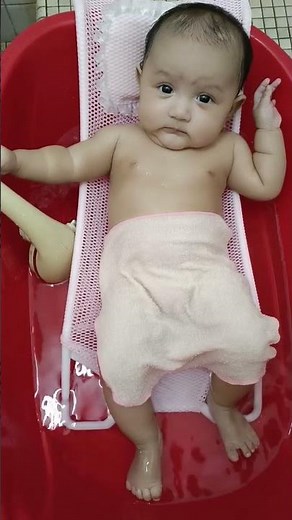 My cute little girl bath time