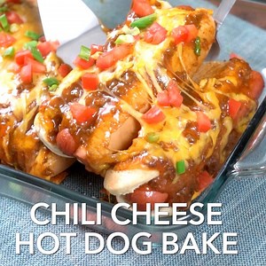 179K views · 1K reactions | This Chili Cheese Hot Dog Bake is incredibly easy and way too delicious. Let's party! RECIPE https://bestrecipebox.com/chili-cheese-hot-dog-bake/ | Best Recipe Box | Facebook