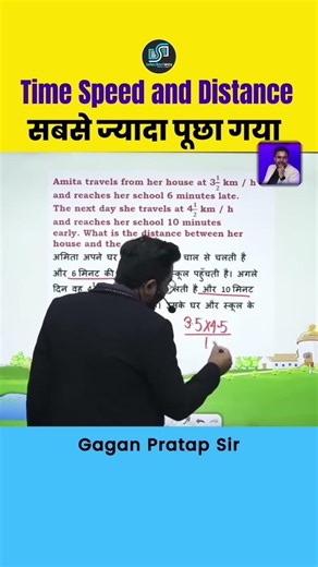 Time Speed ​​and Distance Most Asked Question 😱 Gagan Pratap Sir 🔥 #ssc #mathstricks