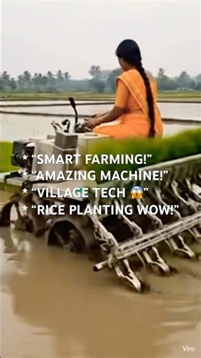 Village Girl Using Modern Farming Machine 🚜 | Rice Planting Satisfying Video