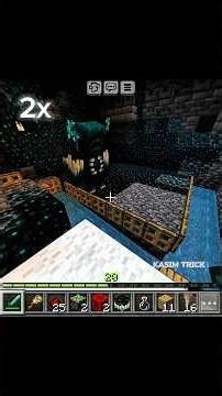 kill the warden for 0 damage💀🤯|#kasimtrick#shorts#viralvideo#minecraft