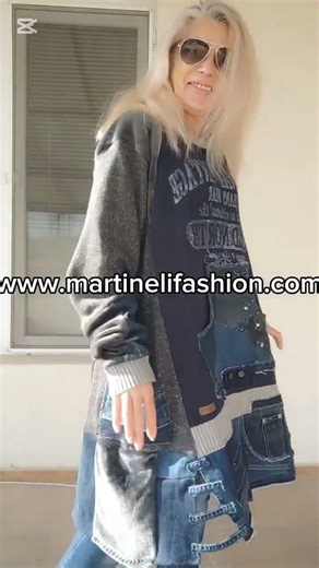 DIY a Dress from Sweaters and OLD JEANS /Sewing Tutorials #fashion #shorts #plussizefashion